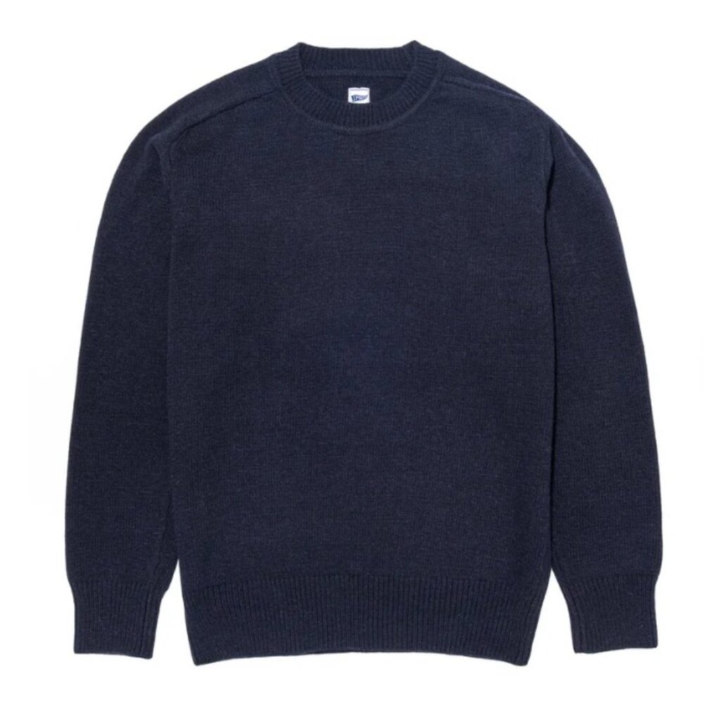 J Press Wool Crew Neck Sweater - Navy M